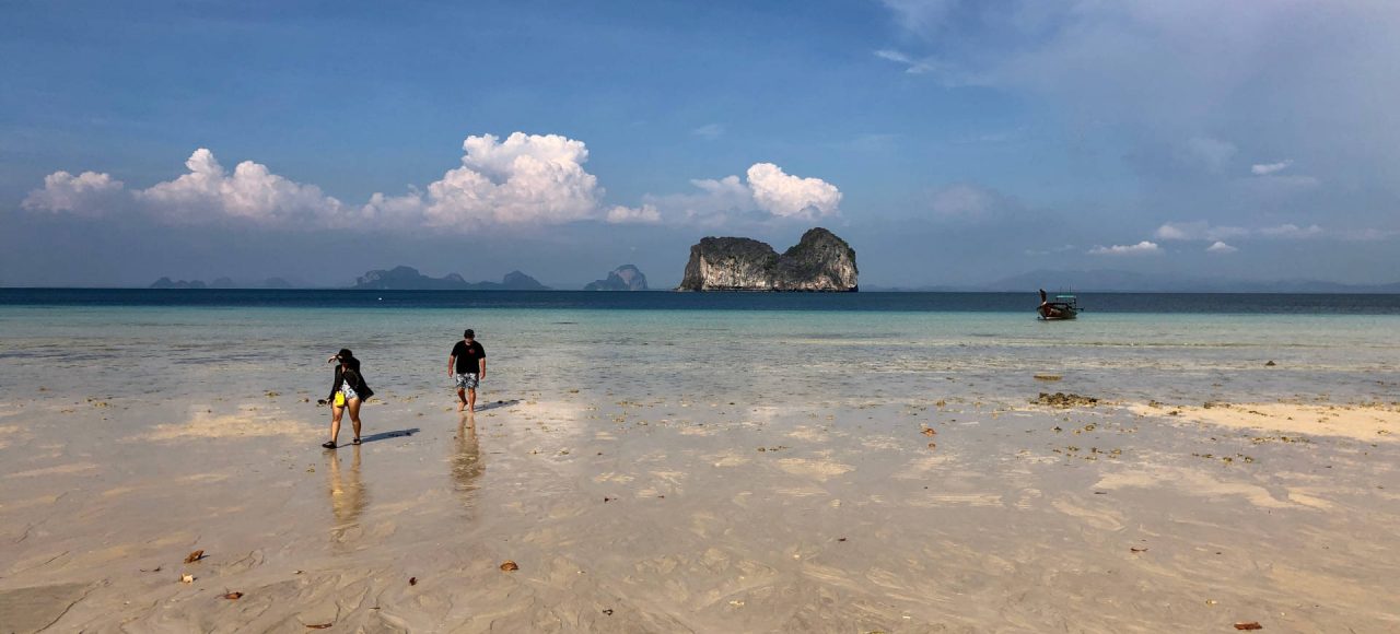 Thailand beach at low tide