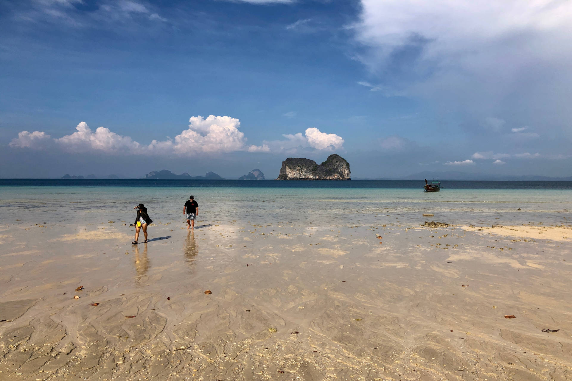 Thailand beach at low tide